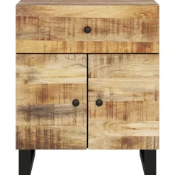 vidaXL Nachtkastjes 50x33x60 cm massief mangohout en bewerkt hout