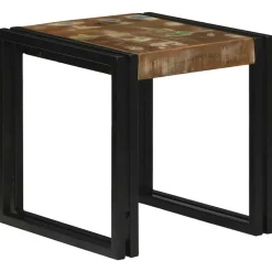 vidaXL Nesttafel 3 pcs Massief hergebruikt Hout en Metaal