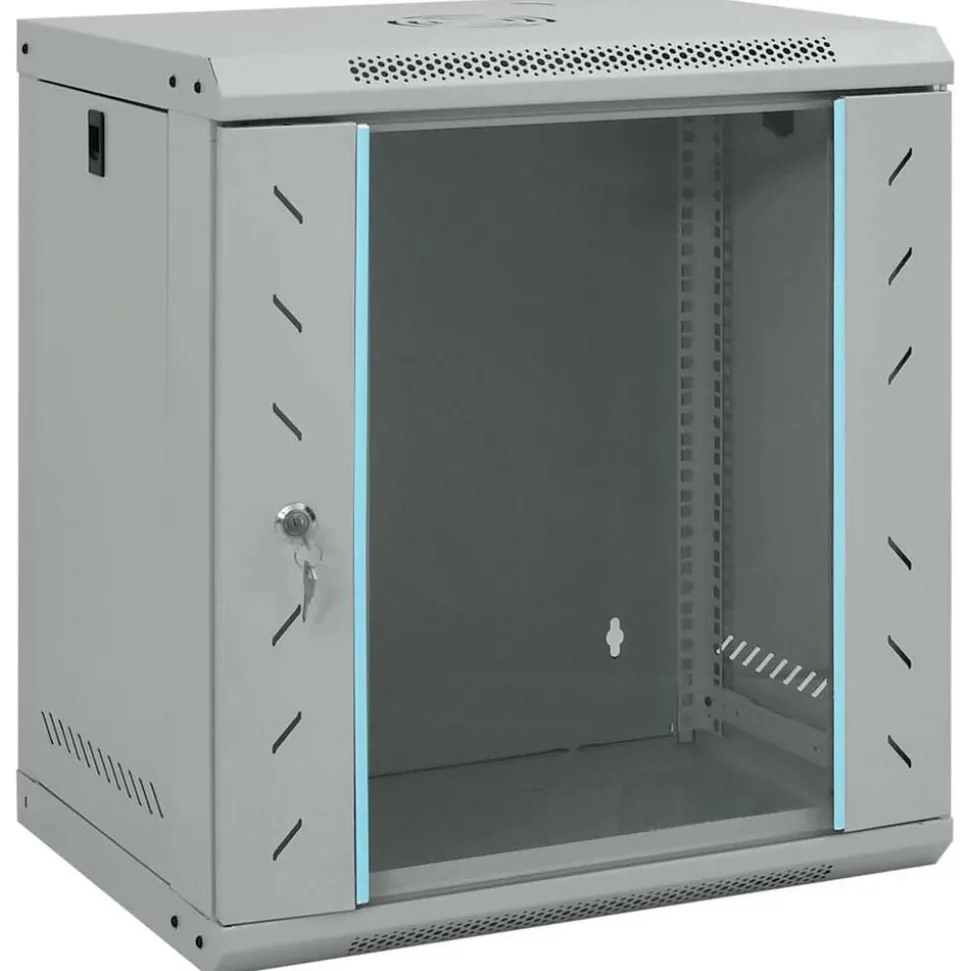 vidaXL Netwerk kabinet met opslag Grijs 53 x 45 x 60 cm Staal