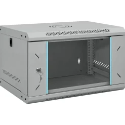 vidaXL Netwerk kabinet met opslag Grijs 53 x 45 x 30 cm Staal