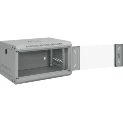 vidaXL Netwerk kabinet met opslag Grijs 53 x 45 x 30 cm Staal