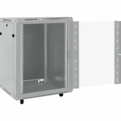 vidaXL Netwerk kabinet met opslag Grijs 60 x 60 x 80 cm Staal