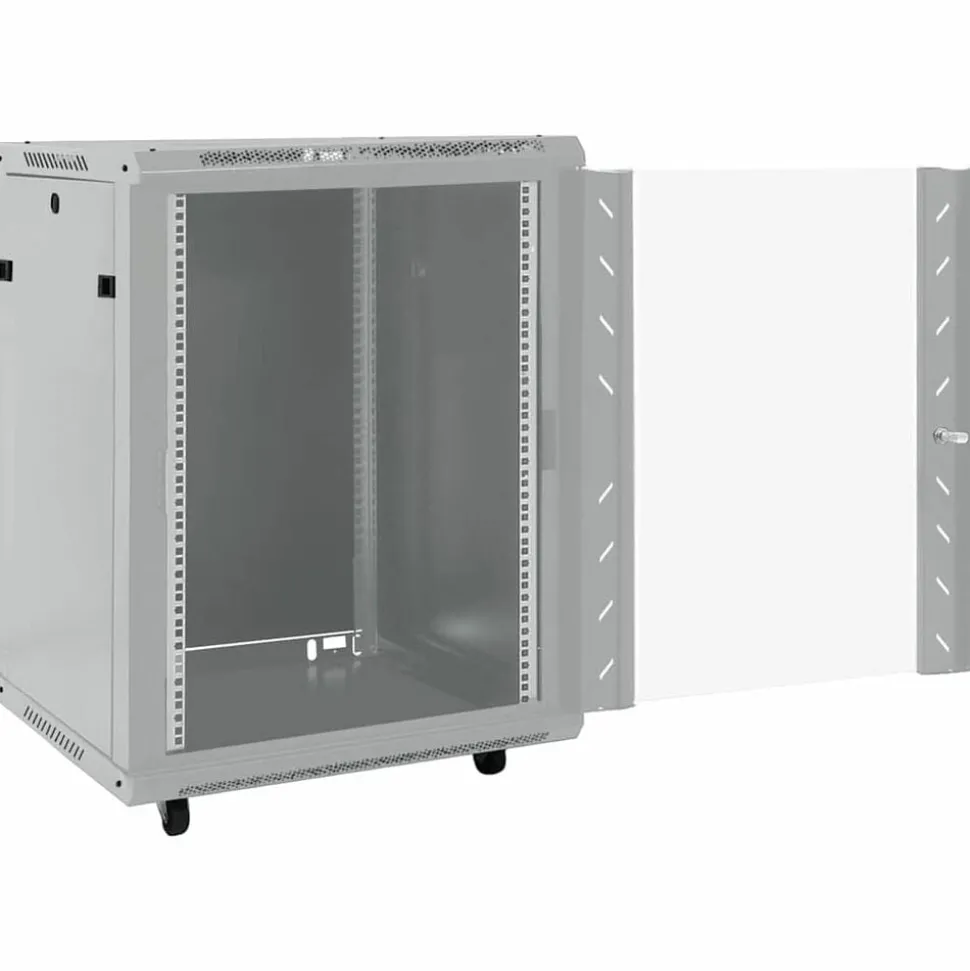 vidaXL Netwerk kabinet met opslag Grijs 60 x 60 x 80 cm Staal