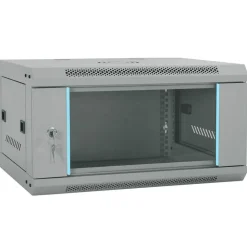 vidaXL Netwerk kabinet met opslag Grijs 60 x 45 x 35 cm Staal