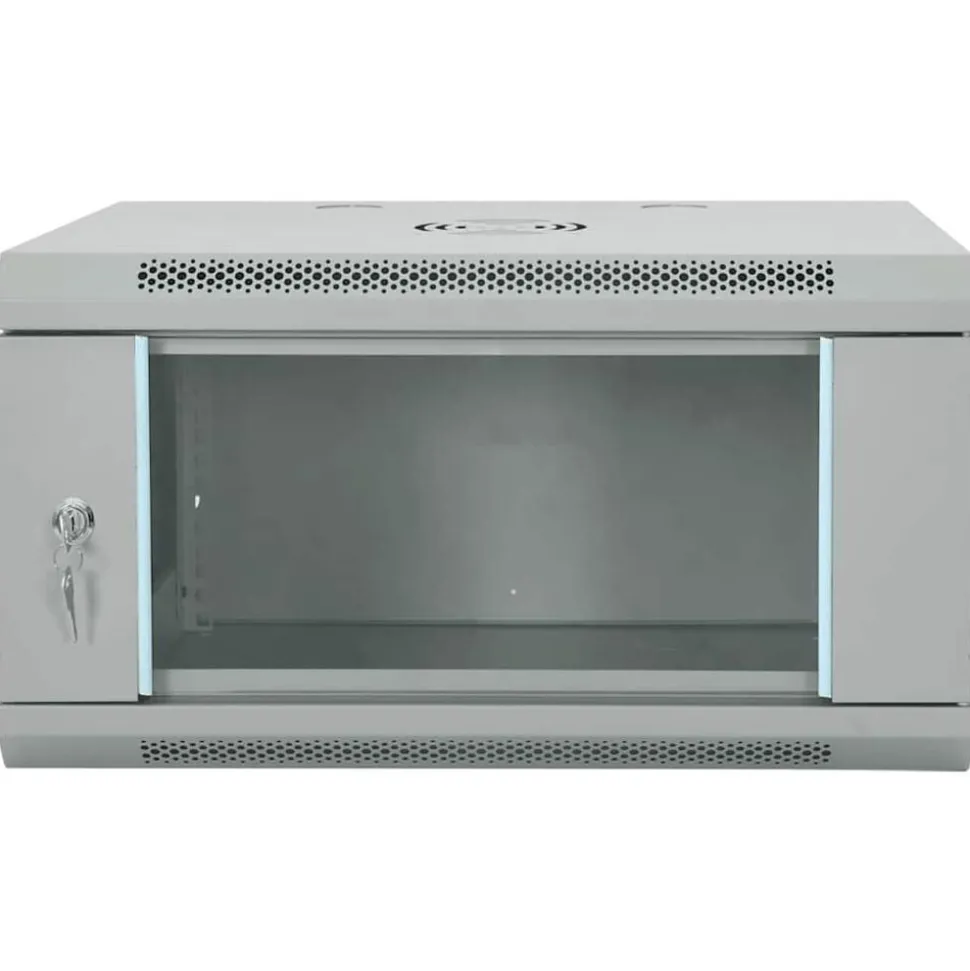 vidaXL Netwerk kabinet met opslag Grijs 60 x 45 x 35 cm Staal
