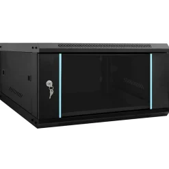 vidaXL Netwerk kabinet met opslag Zwart 60 x 60 x 35 cm Staal