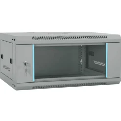 vidaXL Netwerk kabinet met opslag Grijs 60 x 45 x 28 cm Staal