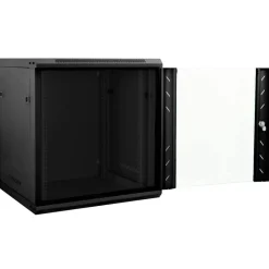 vidaXL Netwerk kabinet met opslag Zwart 60 x 45 x 65 cm Staal