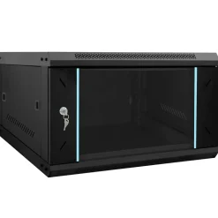 vidaXL Netwerk kabinet met opslag Zwart 53 x 60 x 30 cm Staal