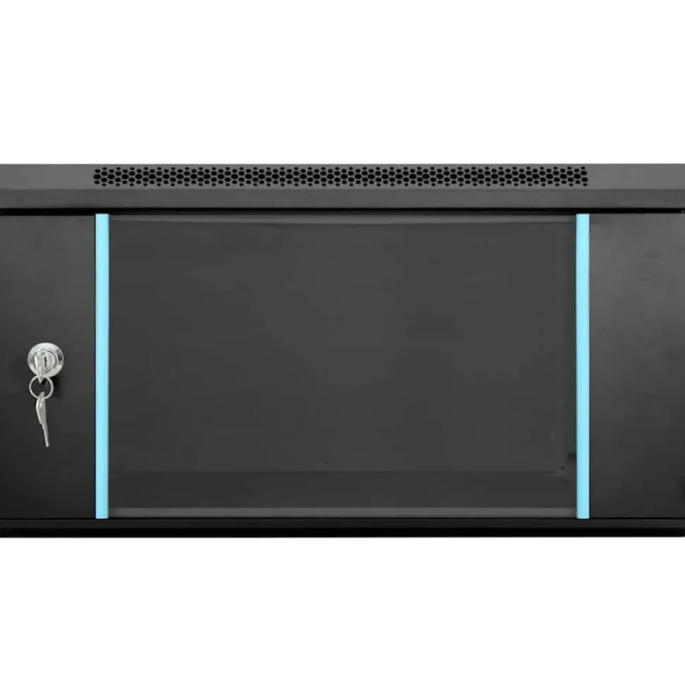 vidaXL Netwerk kabinet met opslag Zwart 53 x 60 x 30 cm Staal