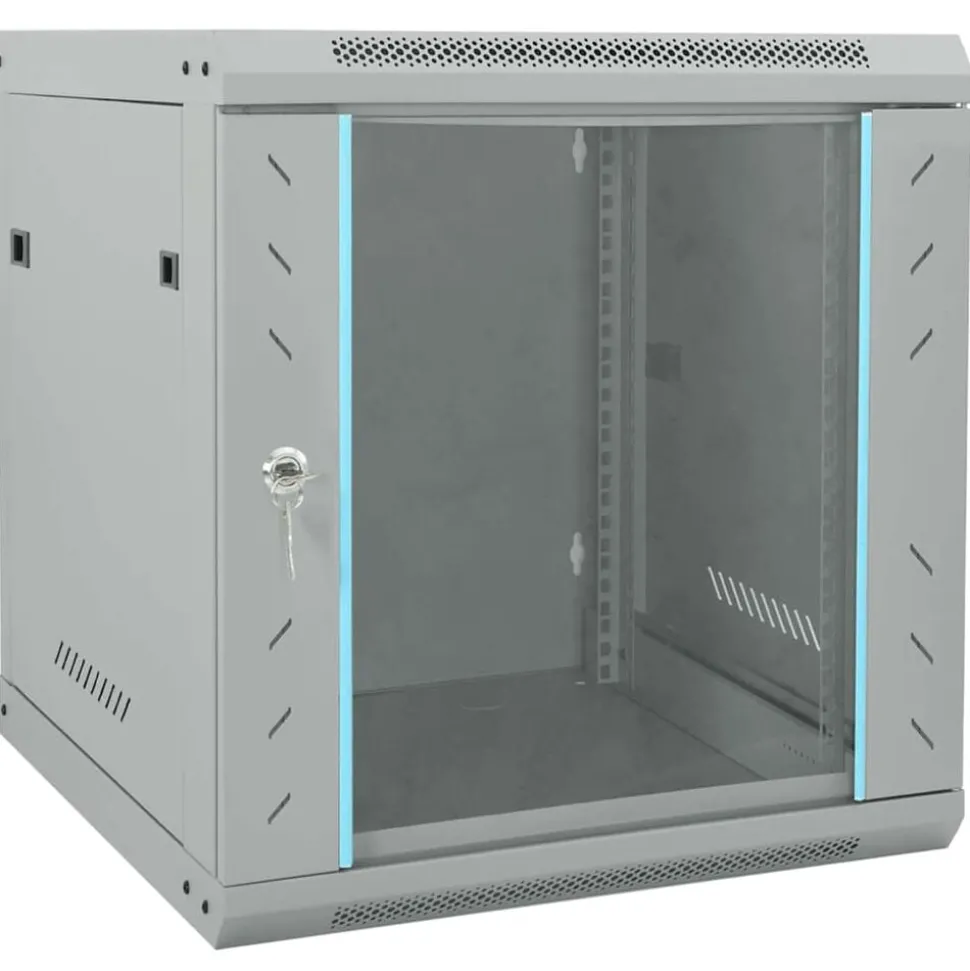 vidaXL Netwerk kabinet met opslag Grijs 53 x 60 x 60 cm Staal