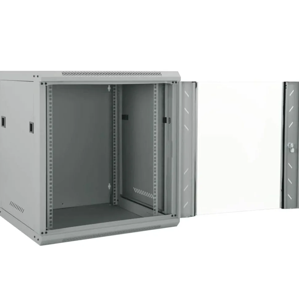 vidaXL Netwerk kabinet met opslag Grijs 53 x 60 x 60 cm Staal