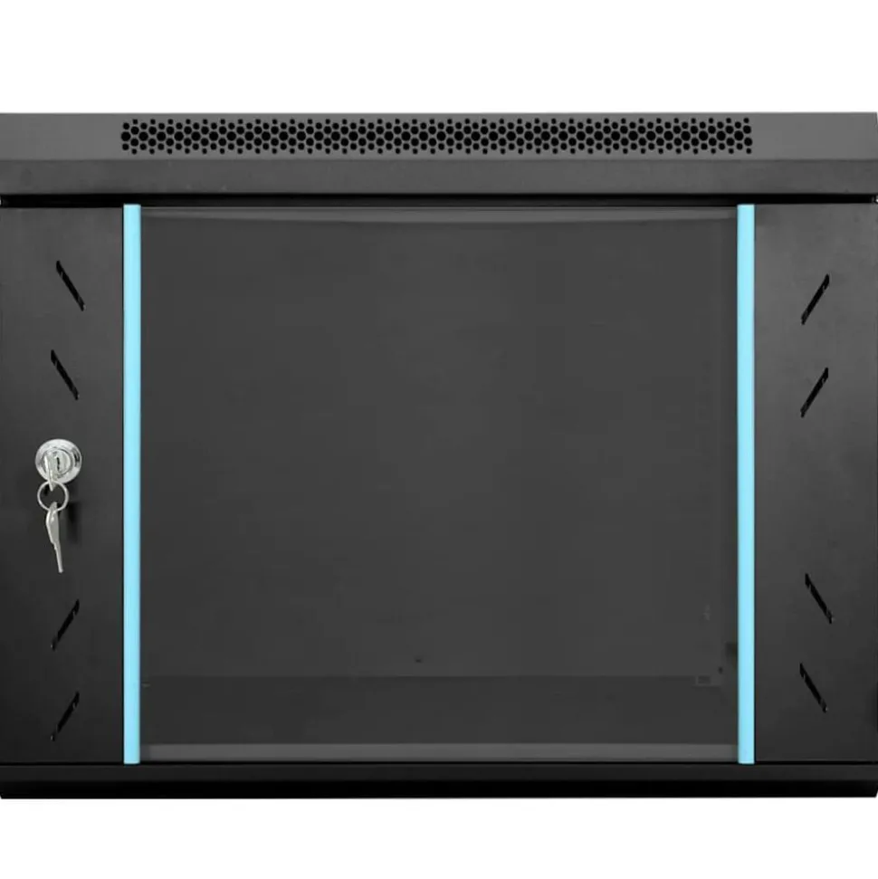 vidaXL Netwerk kabinet met opslag Zwart 53 x 60 x 45 cm Staal