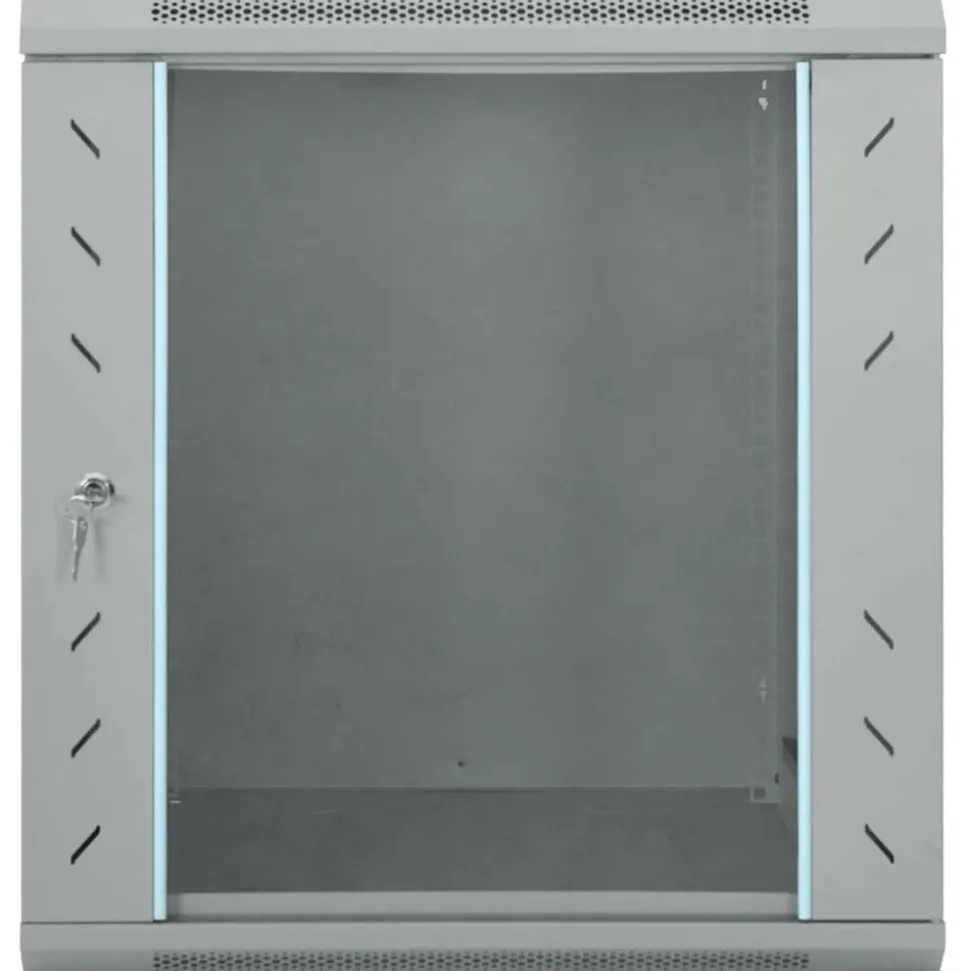 vidaXL Netwerk kabinet met opslag Grijs 60 x 60 x 65 cm Staal