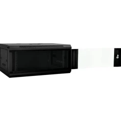 vidaXL Netwerk kabinet met opslag Zwart 60 x 35 x 28 cm Staal