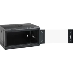 vidaXL Netwerk kabinet met opslag Zwart 53 x 45 x 30 cm Staal