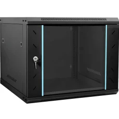 vidaXL Netwerk kabinet met opslag Zwart 60 x 60 x 50 cm Staal