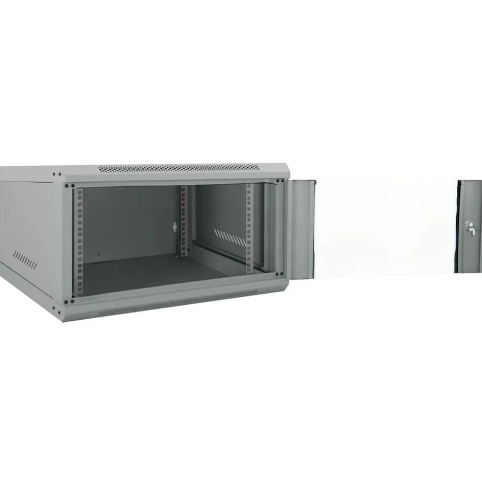 vidaXL Netwerk kabinet met opslag Grijs 60 x 60 x 35 cm Staal