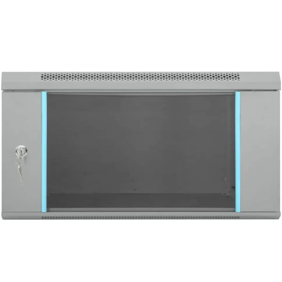 vidaXL Netwerk kabinet met opslag Grijs 60 x 60 x 35 cm Staal