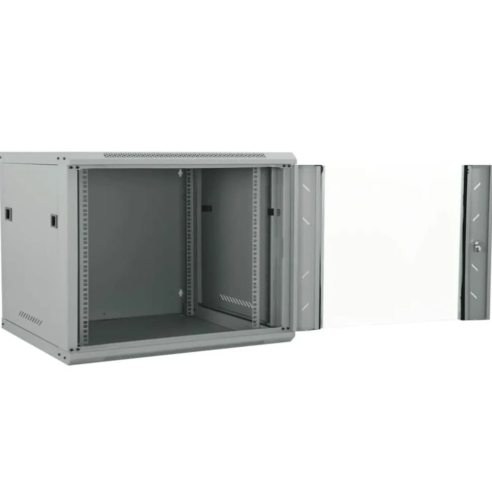 vidaXL Netwerk kabinet met opslag Grijs 60 x 60 x 50 cm Staal