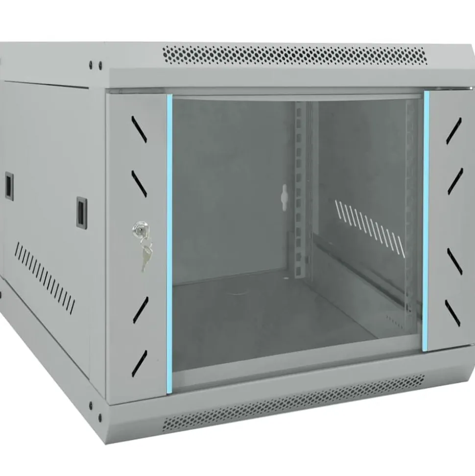 vidaXL Netwerk kabinet met opslag Grijs 53 x 60 x 45 cm Staal