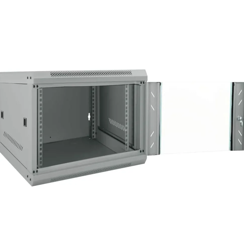 vidaXL Netwerk kabinet met opslag Grijs 53 x 60 x 45 cm Staal