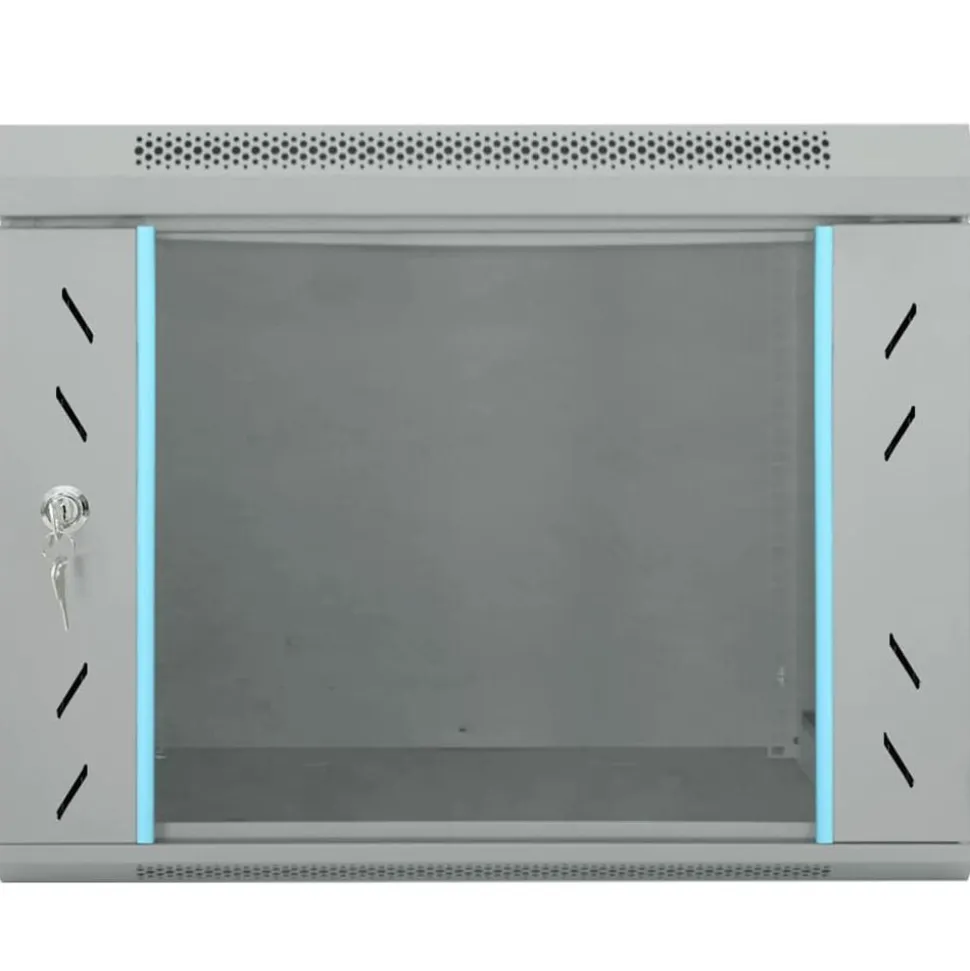 vidaXL Netwerk kabinet met opslag Grijs 53 x 60 x 45 cm Staal