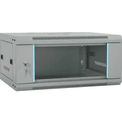 vidaXL Netwerk kabinet met opslag Grijs 60 x 35 x 28 cm Staal