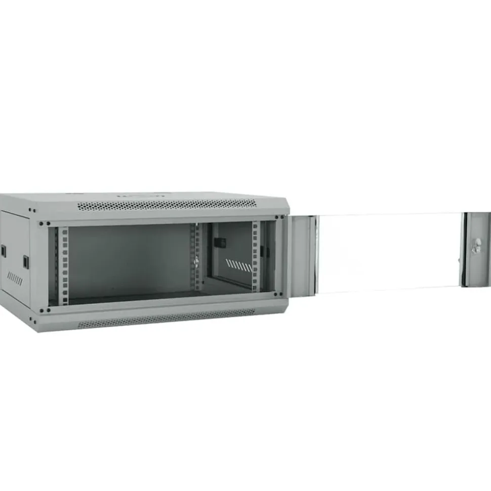 vidaXL Netwerk kabinet met opslag Grijs 60 x 35 x 28 cm Staal