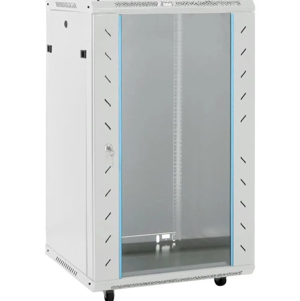 vidaXL Netwerkkast met draaiwieltjes 18U 19" IP20 60x60x100 cm
