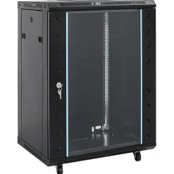 vidaXL Netwerkkast 15U 19" IP20 60x45x86 cm zwart