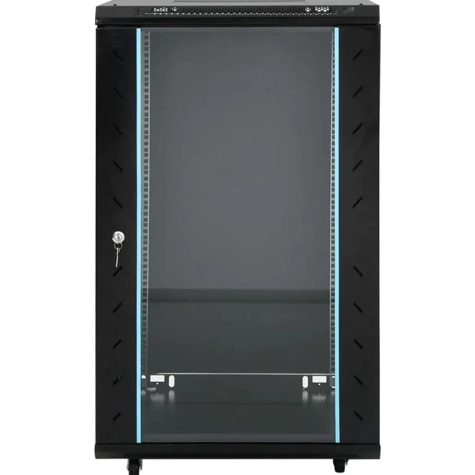vidaXL Netwerkkast 18U 19" IP20 60x60x100 cm zwart
