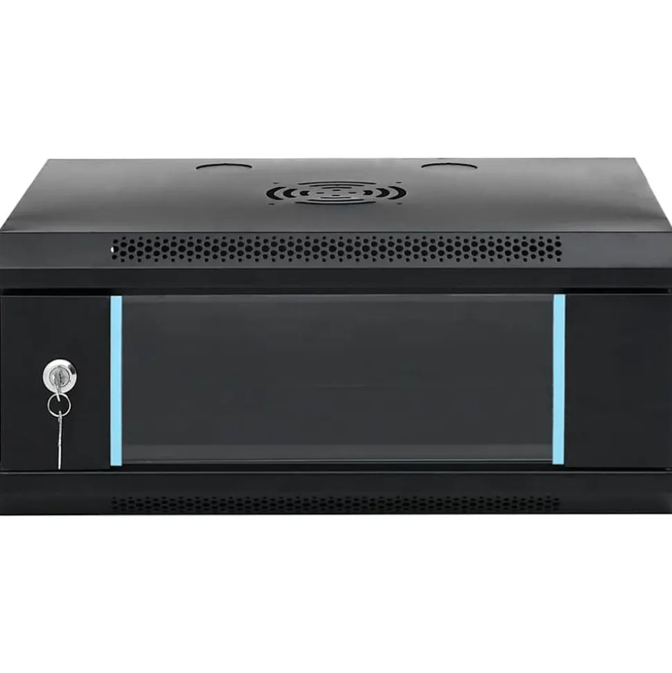 vidaXL Netwerkkast wandgemonteerd 4U 19" IP20 53x40x21 cm