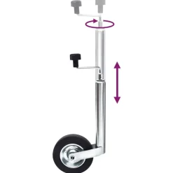 vidaXL Neuswiel voor aanhanger 48 mm gegalvaniseerd staal