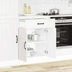 vidaXL Onderkast Lucca bewerkt hout wit