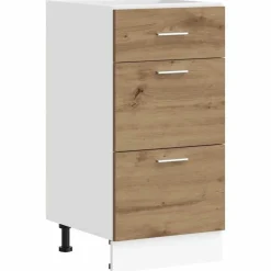 vidaXL Onderkast Lyon 40x46x81,5 cm bewerkt hout artisanaal eikenkleur