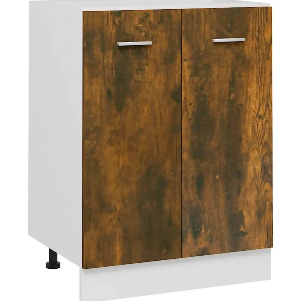 vidaXL Onderkast Lyon 60x46x81,5 cm bewerkt hout gerookt eikenkleurig