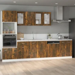 vidaXL Onderkast Lyon 60x46x81,5 cm bewerkt hout gerookt eikenkleurig