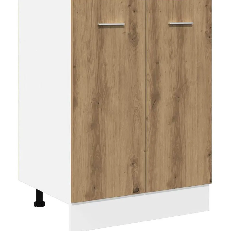 vidaXL Onderkast Lyon 60x46x81,5 cm bewerkt hout artisanaal eikenkleur