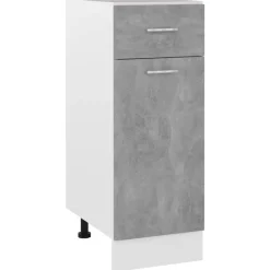 vidaXL Onderkast met lade Lyon 30x46x81,5 cm bewerkt hout betongrijs