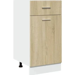vidaXL Onderkast met lade Lyon 40x46x81,5 cm bewerkt hout sonoma eikenkleurig