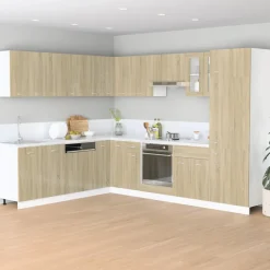 vidaXL Onderkast met lade Lyon 40x46x81,5 cm bewerkt hout sonoma eikenkleurig