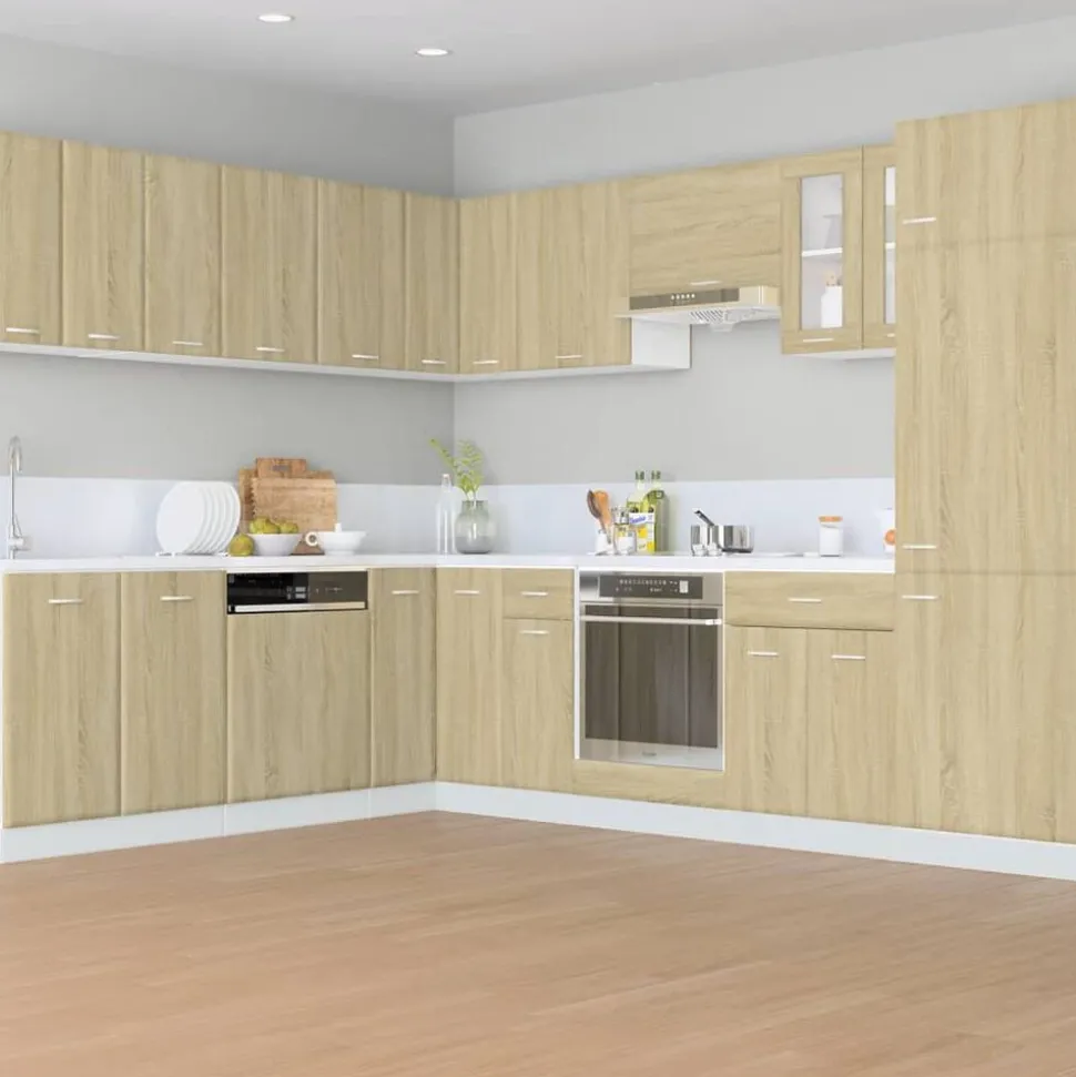 vidaXL Onderkast met lade Lyon 60x46x81,5 cm bewerkt hout sonoma eikenkleurig
