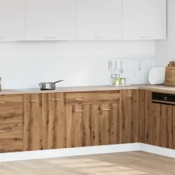 vidaXL Onderkast met lade Lyon 80x46x81,5 cm bewerkt hout artisanaal eiken
