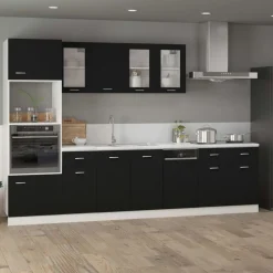 vidaXL Onderkast met lade Lyon 80x46x81,5 cm bewerkt hout zwart