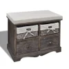 vidaXL Opbergbank 62x33x42 cm paulowniahout bruin