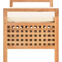 vidaXL Opbergbankje 93x49x49 cm massief walnotenhout