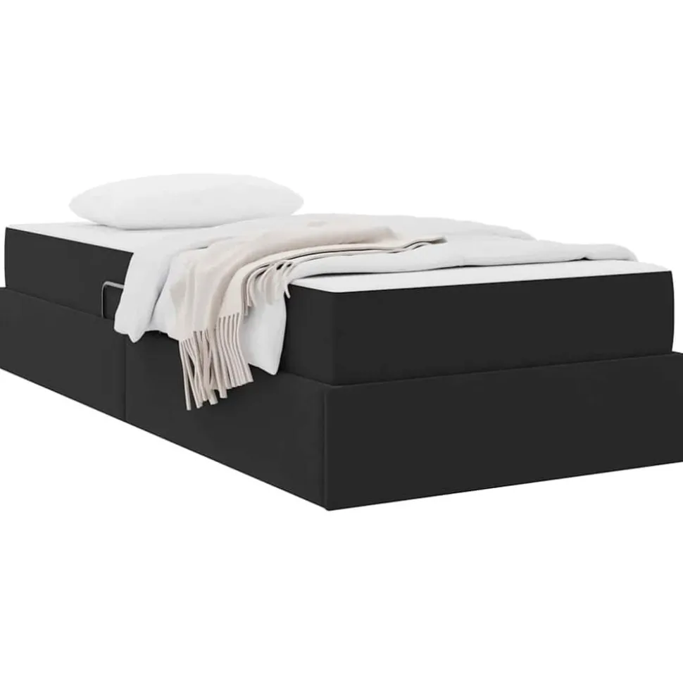 vidaXL Opbergbed met matras met matras Zwart 90 x 190 cm Fluweel