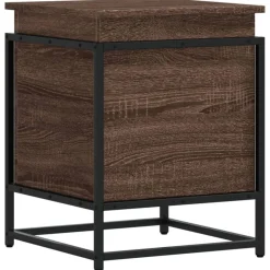 vidaXL Opbergbox met deksel 40x40x51,5 cm bewerkt hout bruin eiken