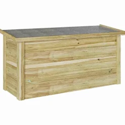 vidaXL Opbergbox Naturel 119 x 44,5 x 58 cm Geïmpregneerd grenenhout